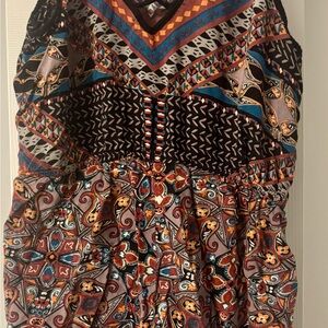 Angie Multicolor Geometric Paisley Romper